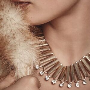 NWT Anthropologie Gold Statement Necklace